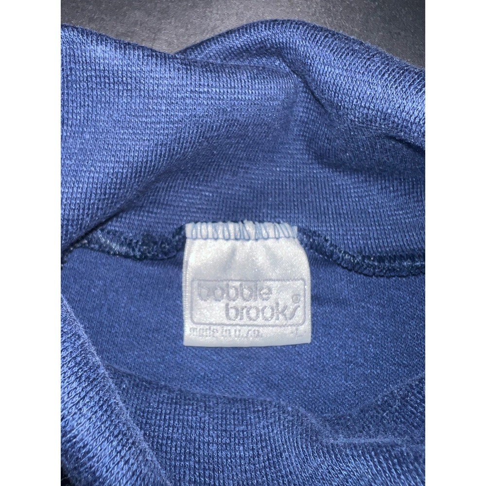Bobbie Brooks Turtleneck Top Women Large Blue Excellent Vintage Mock Neck L/S - Picture 4 of 5